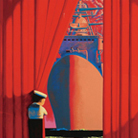 劉野 小孩看船 限量版畫(huà)